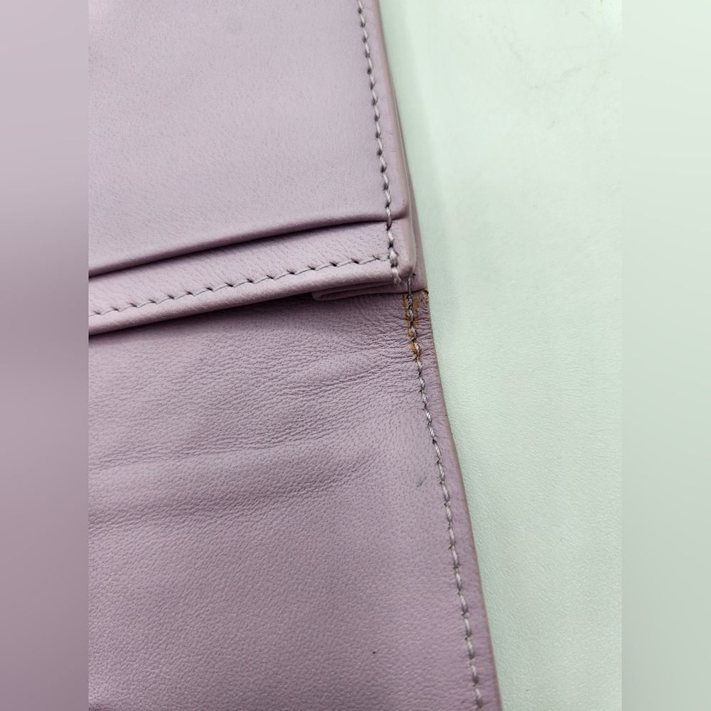 Bottega Veneta Lilac Intrecciato Leather Card Case Wallet Snap Closure w/ Box - Picture 6 of 11